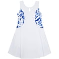 thumbnail image 1 of Robe Fille Bleue Blanche Porcelaine Imprimée Florale Sans Manches Robe d'Été 4 Ans, 1 of 4