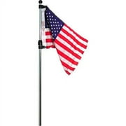 SeaSense 26' / 48' Red Synthetic Telescoping Flagpole with U.S. Flag