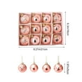 thumbnail image 3 of Hvmvliv 12-Piece Shatterproof Christmas Ball Ornaments Multiple Styles Tree Party Decorations Pink, 3 of 6
