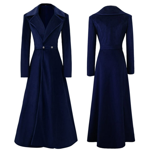 EGNMCR Veste à Manches Longues pour Femmes, Veste Décontractée Sans Capuche, Mode Automne et Hiver, Coupe-Vent Mi-Longue