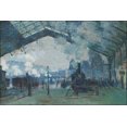 thumbnail image 1 of 24"x36" Gallery Poster, Arrival of Normandy Train Gare Saint-Lazare claude monet 1877, 1 of 1