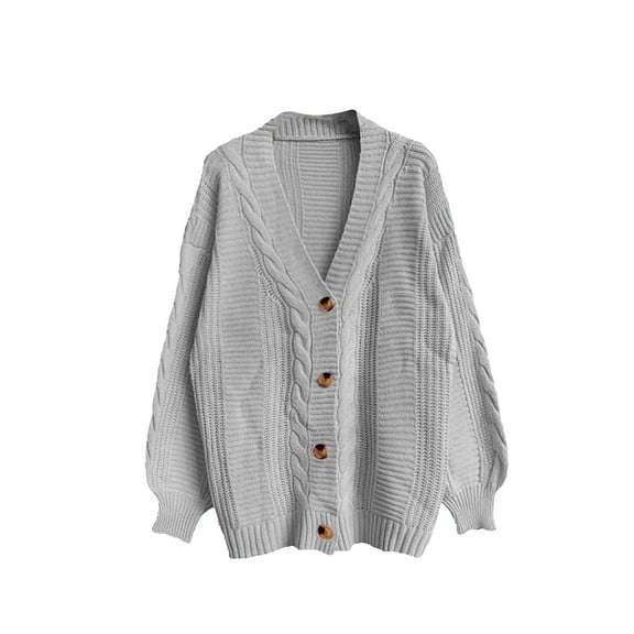 Cardigan Sweaters for Women Knit Button Up Lightweight Grey Cardigan Cozy Sweaters Women Fall Clothes Ladies Sweaters
