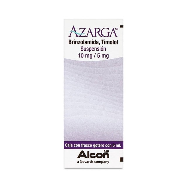 Azarga Brinzolamida, Timolol frasco gotero 10 mg/5 mg 5 ml