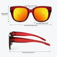 thumbnail image 7 of TINHAO Polarized Sunglasses Fit Over Glasses for Women Square Wear Over Sunglasses UV Protection Lightweight, 7 of 7