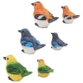 thumbnail image 1 of 6 piezas de juguetes de pájaros artificiales, modelos de manualidades de bricolaje, adornos de jardín, estatuas de exterior, esculturas de pájaros para patio, adornos de bonsái, 1 of 6