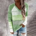 thumbnail image 2 of Vedolay Women Sweater Women's 2023 Fall Casual Long Sleeve Crew Neck Ribbed Knit Pullover Sweater,Green XXL, 2 of 4