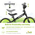 thumbnail image 4 of Costway Kids Balance Bike No Pedal Training Bicycle w/ Adjustable Handlebar & Seat Black, 4 of 9