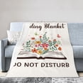 thumbnail image 3 of Book Lovers Gifts for Women Men, Flannel Soft Book Reading Blanket Decor, Reader Gifts for Birthday, Reading Accessories, Bookish Bookworm Gift 80x60, 3 of 6