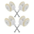 thumbnail image 6 of LOLIPPYY 4pcs Replacement Wheels For Baby Walkers - White Silent Mute Replacement Pu Stroller Wheel Parts - Caster Accessories For Folding Walker Cart Indoor Pushchair Pram, 6 of 7