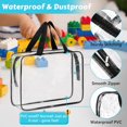thumbnail image 3 of Bolsas de almacenamiento de juguetes MOWPOG, organizador de PVC transparente, paquete de 4 unidades, color negro, 3 of 7