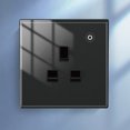 thumbnail image 4 of Panel De Vidrio De Enchufe Inteligente WiFi Tuya Enchufe de pared inteligente Estado del relé Enchufe de pared ajustable (enchufe del Reino Unido negro), 4 of 6