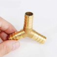 thumbnail image 4 of Accesorio de tubería de púas de latón, conector de latón de 2, 3 y 4 vías para mangueras de 4 mm, 5 mm, 6 mm, 8 mm, 10 mm, 12 mm, 16 mm y 19 mm, accesorios de tubo de agua de cobre Pagoda, Y de 3 vías, 4 of 4