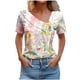 thumbnail image 1 of Top de Verano Mujeres Cuello en V Casual Top de Manga Corta, Ligera Primavera Y Blusa de Verano para las Mujeres, 1 of 5