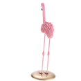 thumbnail image 3 of 3x Resina Flamingo Figurilla Escultura en Miniatura Base de Vidrio Mesa de Soporte, 3 of 3