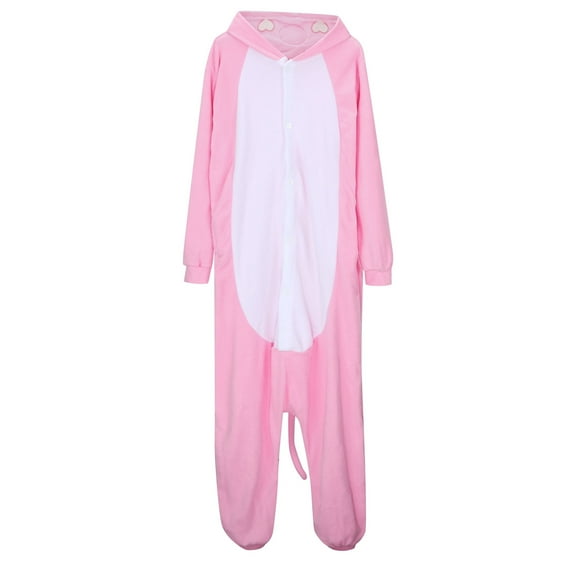 Adult Onesies Animal Pajamas for Women Adult Cartoon Halloween Christmas Party Wear Sleepwear Loungewear #02 Pink & Size S