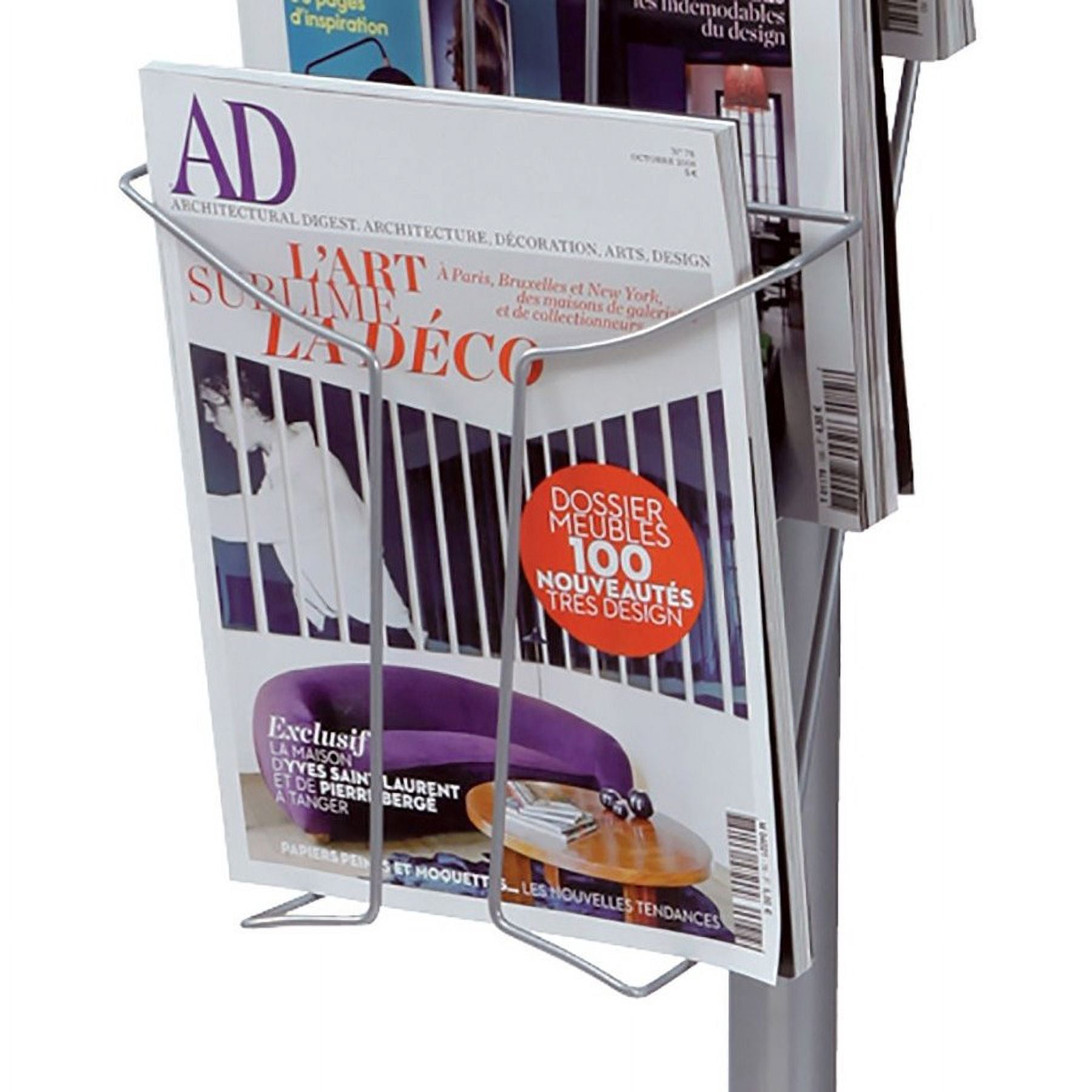 Alba Display Rack - 400 X Sheet, 7 X Document - 7 Compartment(s) - 59.1" Height - Floor - Metal - 1 Each
