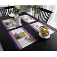 thumbnail image 3 of Placemats Set of 4 Heat Resistant Anti-Skid Dining Table Place Mats for Kitchen Table,Funny Gnome Standing by Sunflowers and American Flag Washable Durable Placemat, 3 of 6