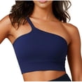 thumbnail image 5 of ALLLIST Women's Sports Bras Blue High Support Compression one Shoulder Soft Solid Ladie Sports Bras Size S-XL, 5 of 5