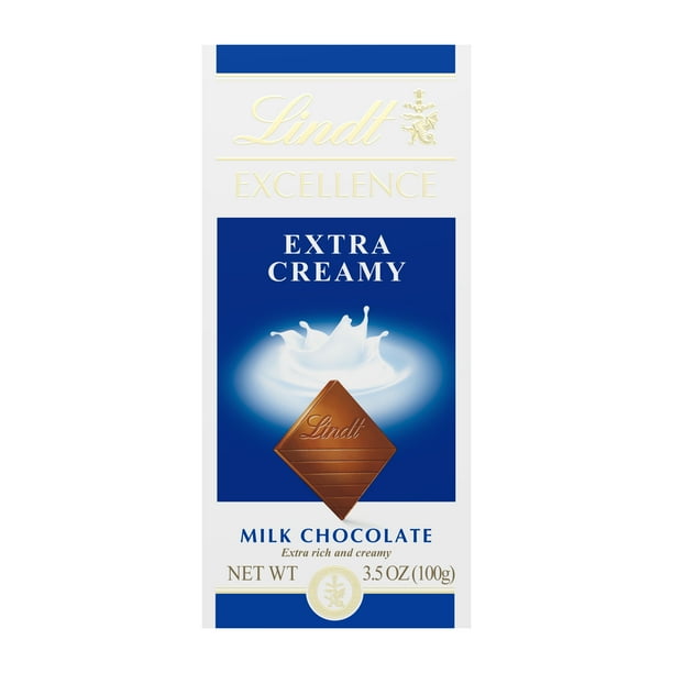 Lindt Excellence Extra Creamy Milk Chocolate, 3.5 Oz. - Walmart.com ...