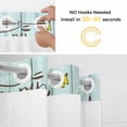 thumbnail image 2 of Happy Easter No Hooks Shower Curtain with Snap-in Liner White Brown Rabbit Tail Colorful Easter Eggs Green Wood Grain Shower Curtains for Bathroom, Waterproof, Easy Install, Washable 36"x78", 2 of 9