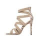 thumbnail image 2 of Sandalias de tacón alto con punta abierta y tiras cruzadas con banda elástica y estampado de serpiente sexy para mujer Wmkox8yii shjk6226, 2 of 3