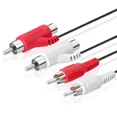 thumbnail image 3 of 6 Ft Rca Audio Piggyback Cable 2 Rca Male To 2 Rca Male + Rca Female Extension, 3 of 3