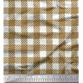 thumbnail image 1 of Soimoi Crepe Silk Fabric Gingham Check Print Fabric by Yard 42 Inch Wide, 1 of 3