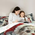 thumbnail image 5 of Manfei Christmas Cat Kitten Queen Comforter Set, Kawaii Christmas Animal Bedding Sets, Teens Kids Child Reversible Bedding Comforter Set, Breathable Home Decor, 3pcs, 5 of 8