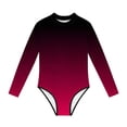 thumbnail image 4 of Swimsuit for Girls, Long Sleeve One Piece Rashguard, Solid Color Beach Vacation Swimsuit for Kids 2-13 Years, 4 of 7
