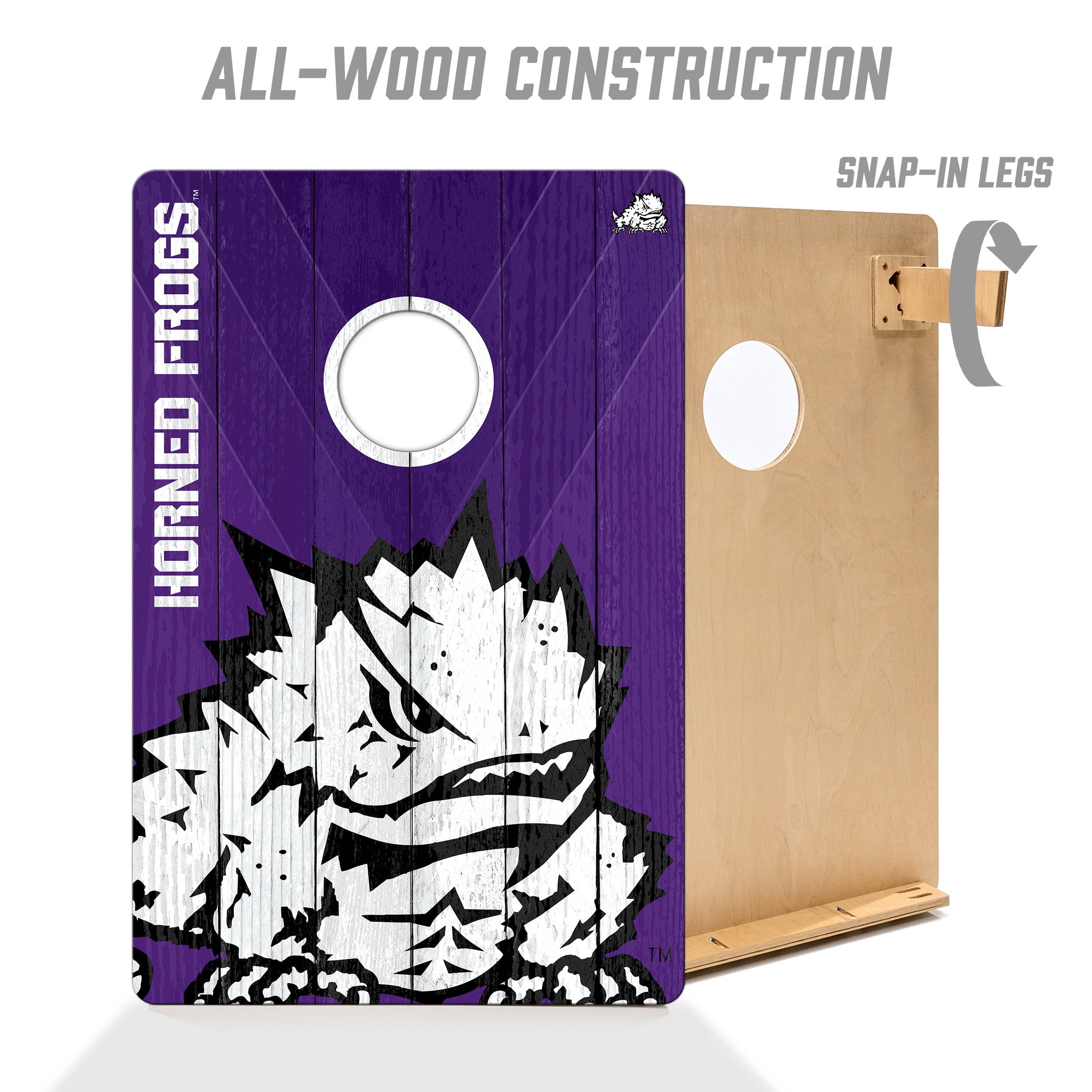YouTheFan NCAA TCU Horned Frogs 2' x 3' Cornhole Game No Bags