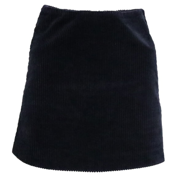 Pre-Owned Ganni Mini Skirt in navy Blue Corduroy