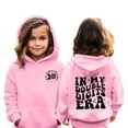 thumbnail image 2 of Double Digits Birthday Athletic Hooded Pullover For Girls Sports Jacket With Front Pocket Casual Sweatshirt, 2 of 5