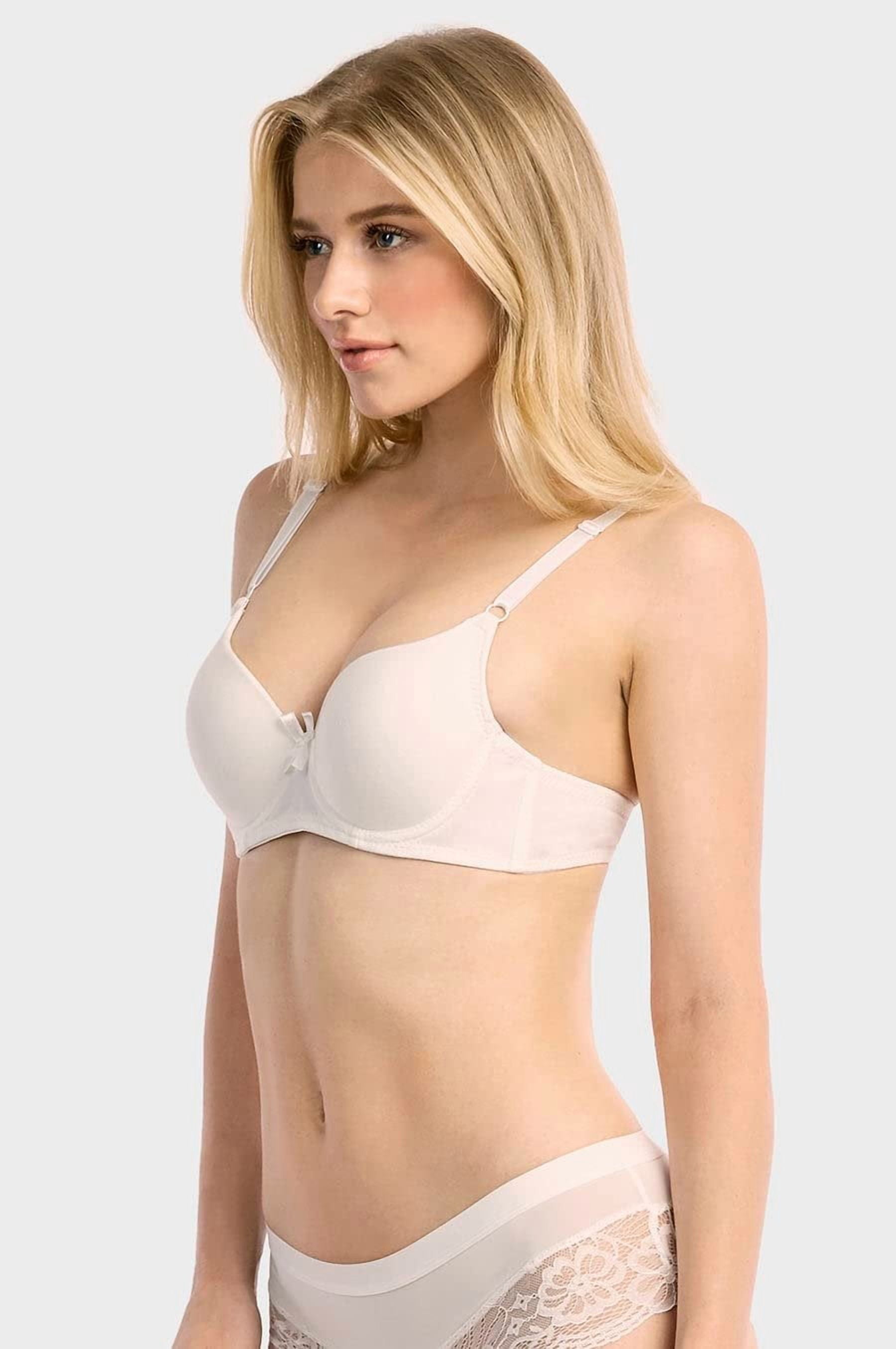 Mamia Women's Basic Plain Bras, Pack of 6 4480PN, 34A