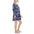 thumbnail image 4 of Ocean Pacific Women's Lounge Set Waves for Days Long Sleeve Tiered Dress, Navy Tie Dye, L, 4 of 7