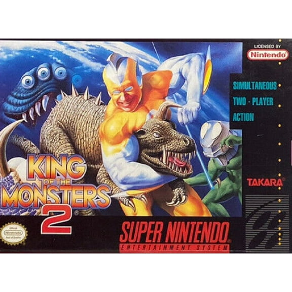 Restored King of the Monsters 2: The Next Thing (Super Nintendo, 1994) SNES Fighting Game (Refurbished)