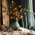 thumbnail image 2 of Artificial Fruit Yellow Orange Pomegranate Fruit Stem 36" Tall, 2 of 6