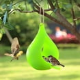 thumbnail image 5 of Fwttom Bird Feeders for Outdoors, Teardrop Shaped Hanging Wild Bird Feeders, Decorative Feeders for Garden, Patio & Backyard, Green, 5 of 6