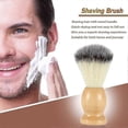 thumbnail image 2 of 2 Pack Shaving Brush For Men With Hard Wood Handle, Luxury Professional Hair Salon Tool Gifts For Men, Perfect Fathers Day Gifts From Daughter, Wife O, 2 of 5