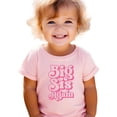 thumbnail image 2 of Big Sis Again Shirt for Siblings Groovy Pink Graphic Big Sister Tee Pink Shirt 5-6, 2 of 5