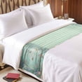 thumbnail image 3 of Botanical Bed Runner for Twin Size Bed, Spring Watercolor Trees Mystic Romantic Forest Birds Soft Bedding Scarf Bedding Protector Slipcover Sofa Throw for Bedroom Hotel Guesthouse, 3 of 8