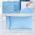 thumbnail image 6 of Summer Cooling Pillow Cases Double Sides Zippered Pillow Covers Set of 2, Perfect Pillowcases for Hot Sleepers, Machine Washable, Queen 20"x30" Blue (2 Pack), 6 of 8