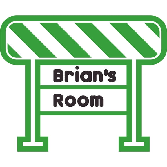 Custom Name Vinyl Wall Decal for Home - Road Side Warning Sign Cute Wall Décor Bedroom Living Room Entry - Personalized Text Removable High Tact - Size: 20 In x 20 In