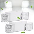 thumbnail image 1 of 2 Pcs LED Emergency Lights, Commercial LED Emergency Light with Battery Backup, Hardwired Emergency Light for Business Home Power Outage, Two Head Adustable Emergency Exit Lighting AC 120V / 277V, 1 of 7
