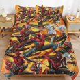 Spiderman Poster 3 Piece Sets Full/Queen Size Reversible Microfiber