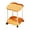 Orange, variant on Side Table Mobile Side Table with Wheels, Multi-Tier Storage Cart for Bedroom Living Room, Plastic Coffee Table with Easy Assembly, Portable Organizer Storage Cart