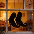 thumbnail image 5 of Hanging Witch Shoes Vintage Halloween Decoration Party, Wooden Pendant Door Wall Tree Spooky,Halloween Decor,Hanging Indoors And Outdoors Decoration,1pcs, B, 5 of 8