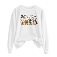 thumbnail image 2 of Spooky Goose Ghost Halloween Sweatshirts for Women 2025 Crewneck Funny Ghost Graphic Sweatshirt Pullover Tops, 2 of 6