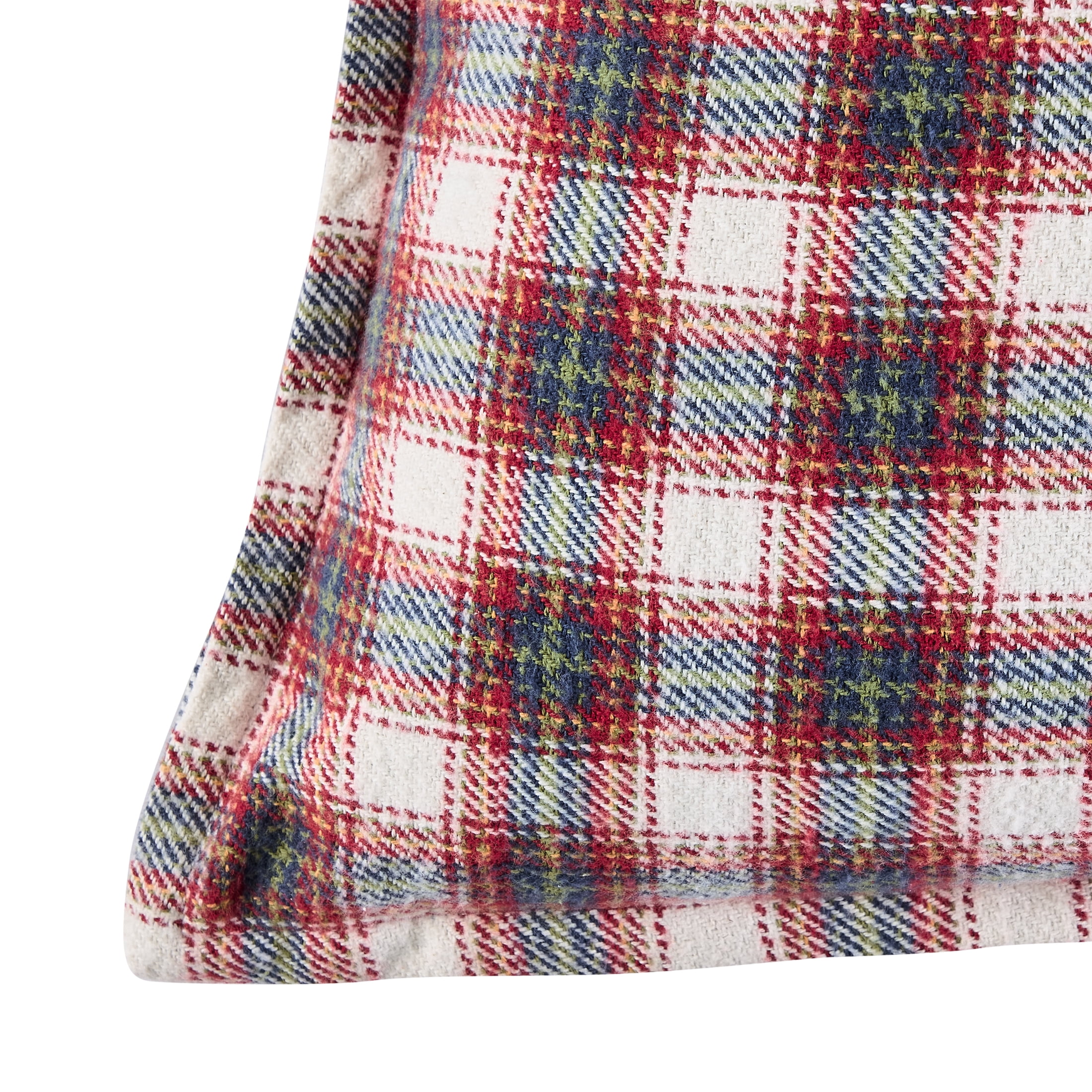 Better Homes and Gardens 20 x 20 White Corin Pieced Plaid Decorative Throw Pillow