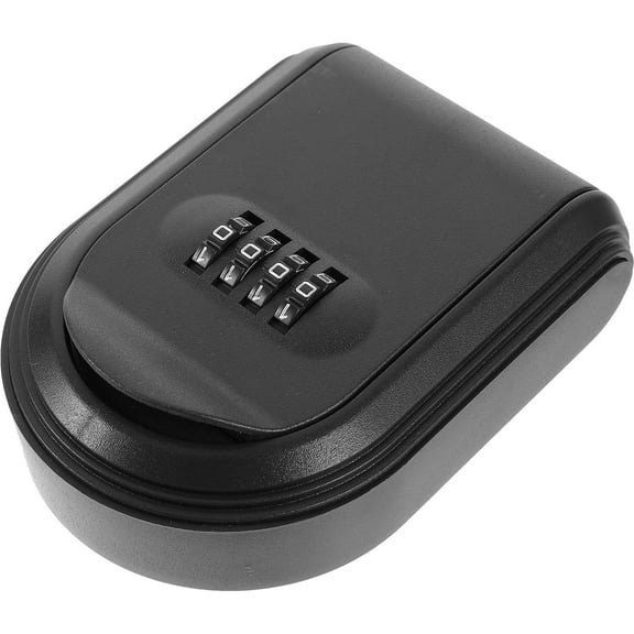 GAXIRE Secure Password Key Box for Key Storage, Black Plastic, Portable and Lockable, 1 Piece