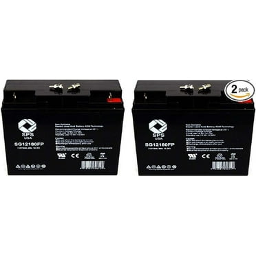 SPS Brand 12V 18Ah Replacement Battery (SG12180FP) for Suntech Scoota Plus Wheelchair MKB ES17 12 (2 Pack)